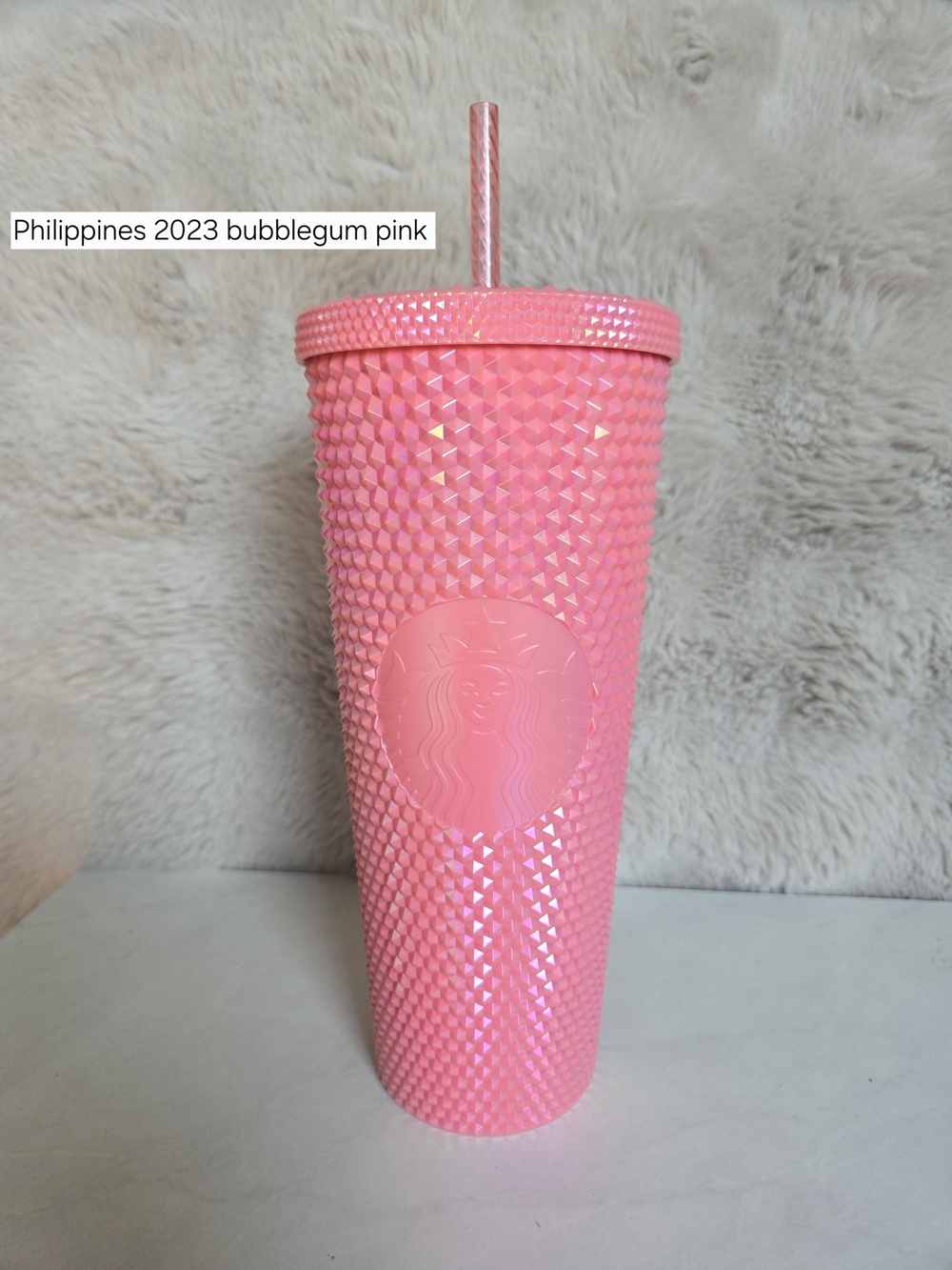 Starbucks Bubblegum Pink Studded Tumbler with Straw